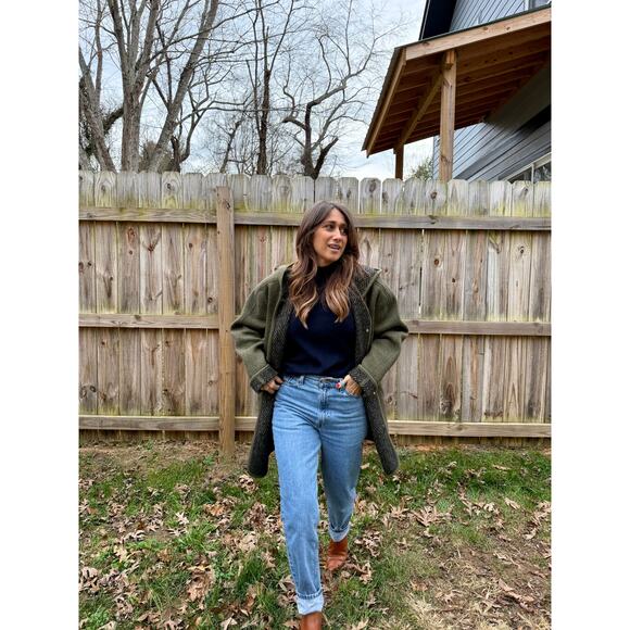 L.L. Bean Forest Green Hooded Utility Jacket - Picture 3 of 10